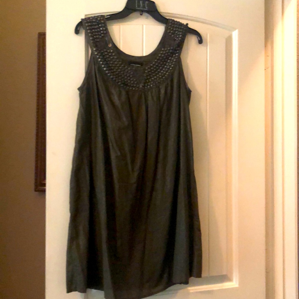 Green metallic dress